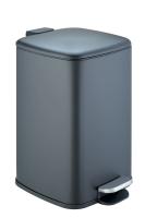 Мусорное ведро Weltwasser WW Berg BL 12L с педалью, черный матовый