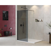 Душевая перегородка Cezares Liberta 90 LIBERTA-L-1-90-120-GR-NERO профиль Черный матовый стекло серое