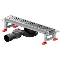Душевой лоток AM.PM MasterFlow 40 W01SC-P11-040-01SB с решеткой Хром матовый Cut Gradient