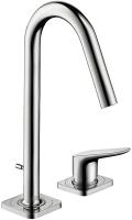 Смеситель Axor Citterio M 34132000 для раковины, на 2 отверстия, с EcoSmart, с донным клапаном, хром