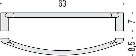 Полотенцедержатель 60 см Colombo Design Luna B0110