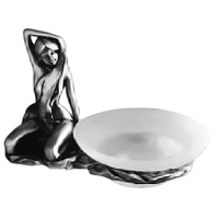 Мыльница с держателем серебро Art&Max Juno AM-0715-T