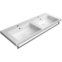 Раковина GSI Norm 8627111 подвесная, 125x50 см, Bianco lucido (Белый глянец)