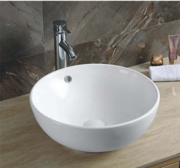 раковина ceramalux 9003а накладная, ø43 см, белая