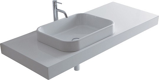 раковина полувстраиваемая galassia meg11 5417 50 см