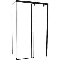 Душевой уголок Cerutti SPA Marbella 120B 120×80 R 7910 профиль черный, стекло прозрачное