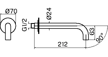 излив plumberia selection ixo spt0060rs для ванны, брашированная медь