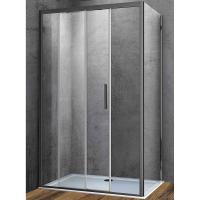 Душевой уголок Vincea Soft 150×90 VSR-3SO9015CLGM профиль вороненая сталь, стекло прозрачное