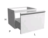 Тумба под раковину, Antonio Lupi, Borderline, шгв 1080*540*540, 1*RL1, цвет-Rovere Sbiancato