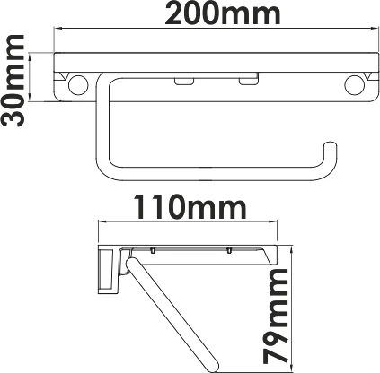 Держатель туалетной бумаги Wasserkraft K-1425 с полкой для телефона