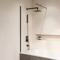 Шторка на ванну RGW Screens SC-050B 80 351105008-14 черный/прозрачное