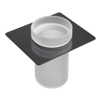 Стакан для зубных щеток Boheme Space 10966-SGM-TUM установка на полку, графит глянец