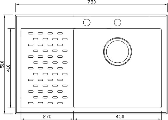 кухонная мойка seaman eco marino smb-7851pls с клапан-автоматом