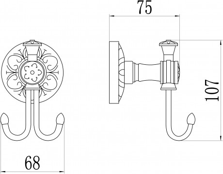 Крючок двойной Savol 58C S-005854C