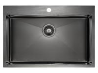 Кухонная мойка Paulmark Kroner 75 PM217551-GM, цвет вороненая сталь