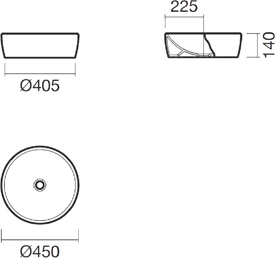 раковина накладная 45 см sanitana urban s10016917600000