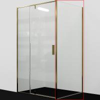 Душевая стенка WasserKRAFT Aisch 100 55P10-RP100 профиль золото, стекло матовое стекло прозрачное