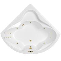 Акриловая ванна Whitecross Konsul 150x150 0110.150150.100.SMART.GL цвет Белый с гидромассажем форсунки Золото
