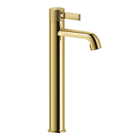 Смеситель Gessi Inciso 58003#246 для раковины на 1 отв., с донным клапаном, цвет золото