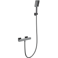 Термостат для душа Wonzon & Woghand Stay 3 WW-B2062-A-BGG с душевым гарнитуром, темный графит матовый