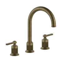 Смеситель Gessi Venti20 65016#713 для раковины, на 3 отв., излив 17.2 см, цвет Antique Brass