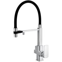 Смеситель для кухни с гибким изливом и подключением фильтра WONZON & WOGHAND, хром (WW-88458012-CR)