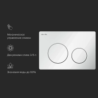 Клавиша для инсталляции AM.PM PrimeFit I090101, цвет белый глянцевый