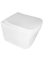 Унитаз Azario Cascad M AZ-10002 подвесной, безободковый, с сиденьем микролифт, слив "Торнадо", 49x34.5x32.5 см, белый