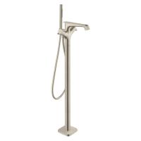 Смеситель Axor Citterio E для ванны, напольный, термостатический, с ручным душем, цвет: шлифованный никель