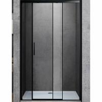 Душевая дверь Vincea Soft 140 VDS-3SO140CLB профиль черный, стекло прозрачное