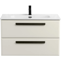 Тумба под раковину Cezares Eco-Cer-N 80 ECO-CER-N-800-2C-SO-AS-P подвесная Альпака брашированная без ручек