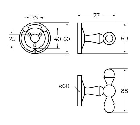 Крючок для полотенца Art&Max Antic Crystal AM-E-2686SJ-Cr