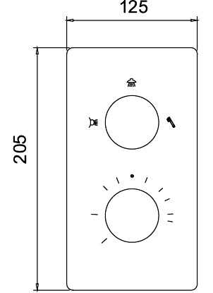 Смеситель для душа RGW Shower Panels SP-42-01 21140542-11 с термостатом Хром Смеситель для душа RGW Shower Panels SP-42-01 21140542-11 с термостатом Хром