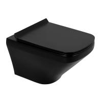 Унитаз подвесной BelBagno Sela BB3201CHR-MB безободковый, без сиденья, черный матовый