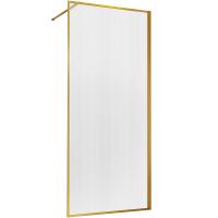 Душевая перегородка Vincea Walk-In 70 VSW-1HP700FLBG профиль брашированное золото, стекло рифленое