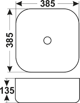 раковина накладная melana 805-78110