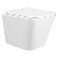 Унитаз Azario Hugo AZ-3103 подвесной, безободковый, с сиденьем микролифт, 48x35x36.3 см, белый