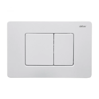 Кнопка для инсталляции Abber AC0120MW для унитаза, металическая, белый матовая