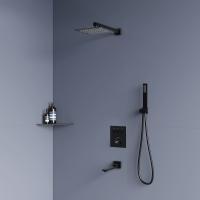 Душевая система RGW Shower Panels SP-371B 511408371-04 с термостатом Черная матовая