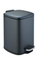 Мусорное ведро Weltwasser WW Berg BL 6L с педалью, черный матовый