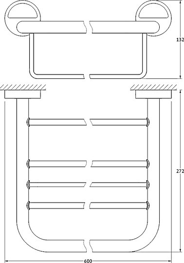 Полка для полотенец FBS Luxia LUX 042 60 см