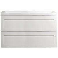 Тумба под раковину Art&Max Platino подвесная с двумя выкатными ящиками, Белый матовый AM-Platino-1000-2C-SO-BM