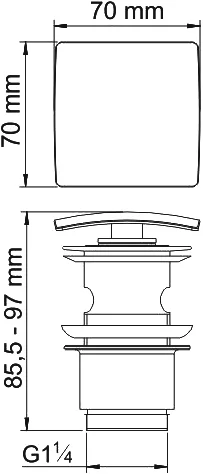 донный клапан wasserkraft a105 клик клак, хром