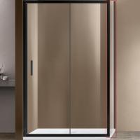 Душевая стенка Vincea Garda 100 VSG-1G100CLB профиль черный, стекло прозрачное