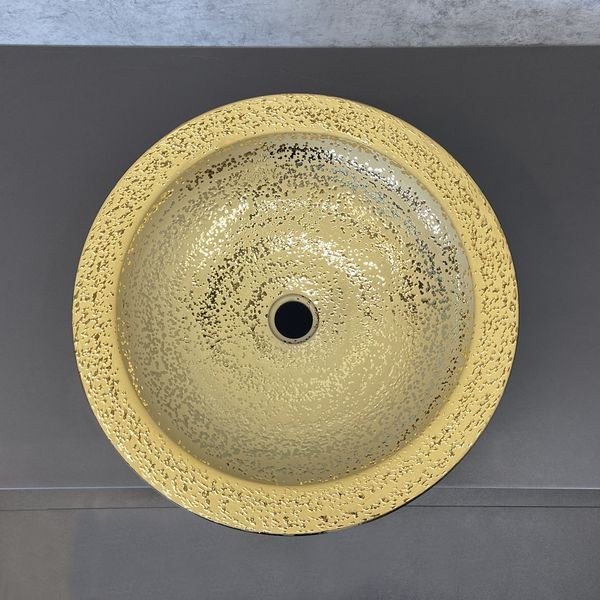 раковина накладная 43 см comforty j2049 золото