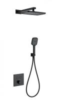 Душевая система с термостатом встраиваемая WONZON & WOGHAND, черный матовый (WW-D2017-B-MB)