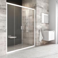 Дверь для душевой кабины в нишу Ravak Blix BLDP4-160 0YVS0100Z1 профиль белый, стекло прозрачное