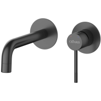 Смеситель для раковины Cezares Relax RELAX-BLI2-1-NOP-W0 встраиваемый, без донного клапана, черный матовый