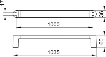 Полотенцедержатель 100 см Keuco Elegance new 11601 011000 хром