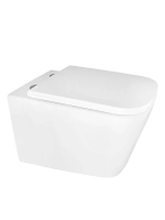 Унитаз Azario Cascad AZ-2303-A подвесной, безободковый, с сиденьем микролифт, слив "Торнадо", 52.5x34.5x36 см, белый